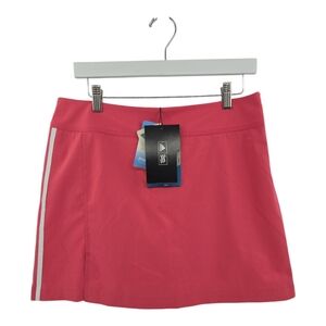 Adidas NWT 3 Stripe Skort Size 8 in Coral/Pink Pro Dry Plus ClimaCool Retail $65